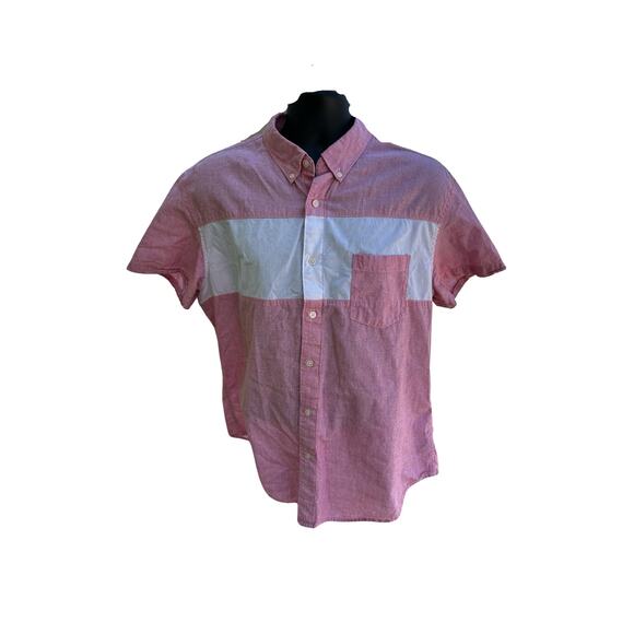 Arizona Jeans Company Pink and White 90s Shirt Large/XL - Picture 2 of 7